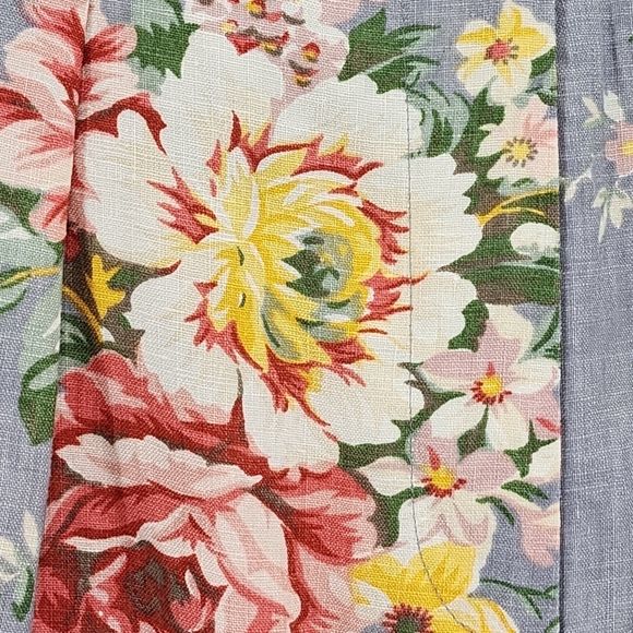 Lauren Ralph Lauren Floral High Waist Shorts - Blue and Red - Picture 5 of 7